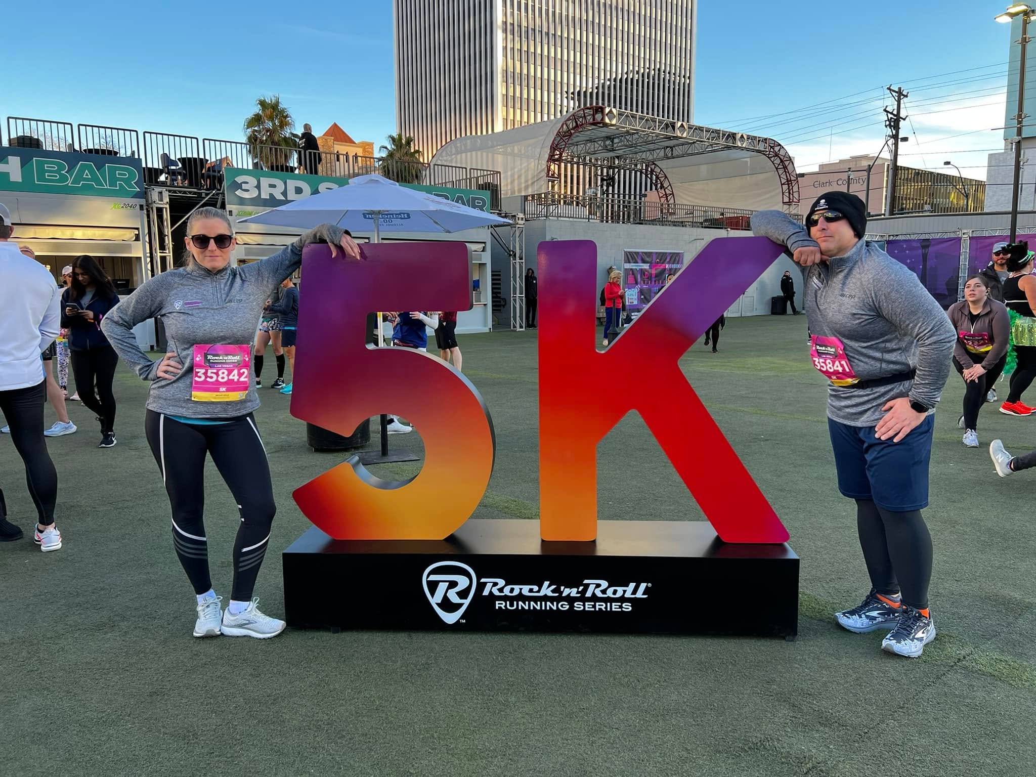 Todd and Melinda Wolfe at Rock ’n’ Roll Las Vegas Half Marathon