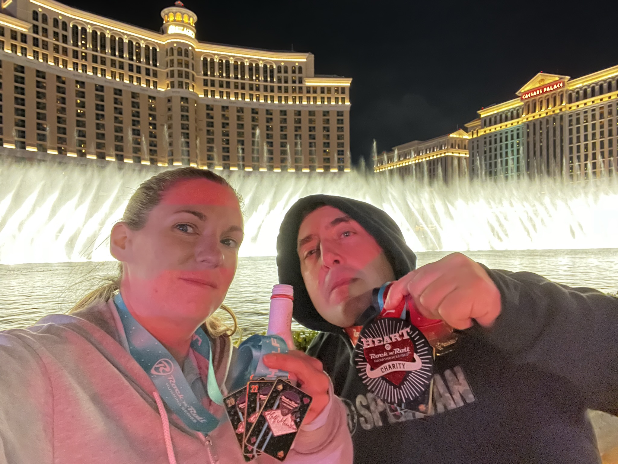 Todd and Melinda Wolfe at Rock ’n’ Roll Las Vegas Half Marathon