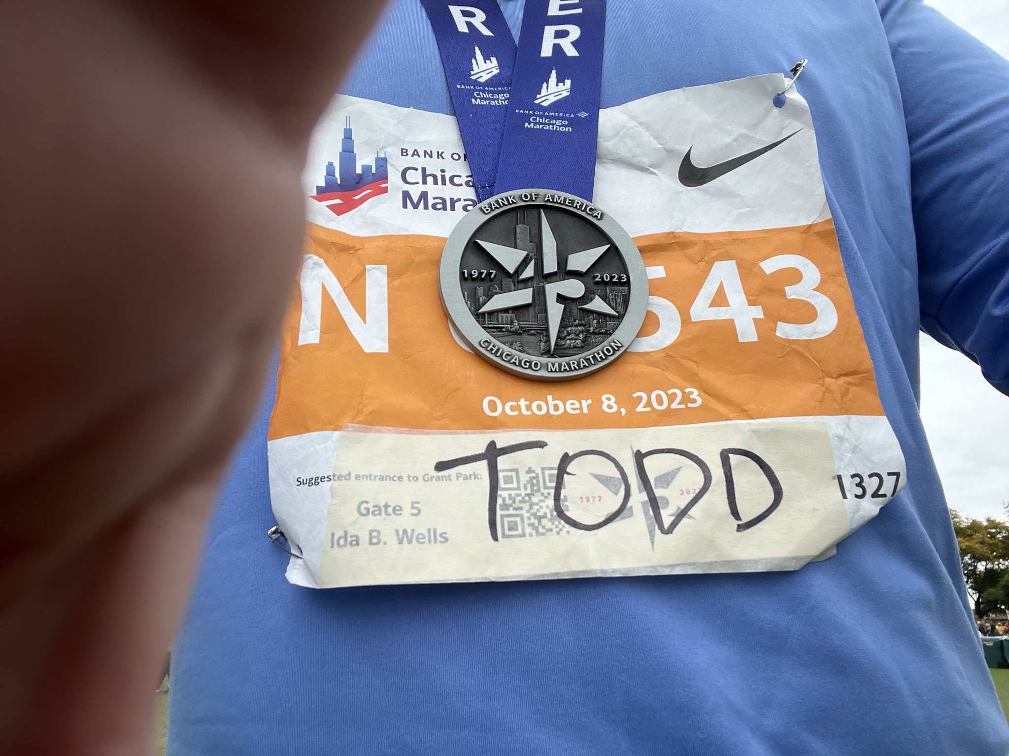 Todd and Melinda Wolfe at Bank of America Chicago Marathon