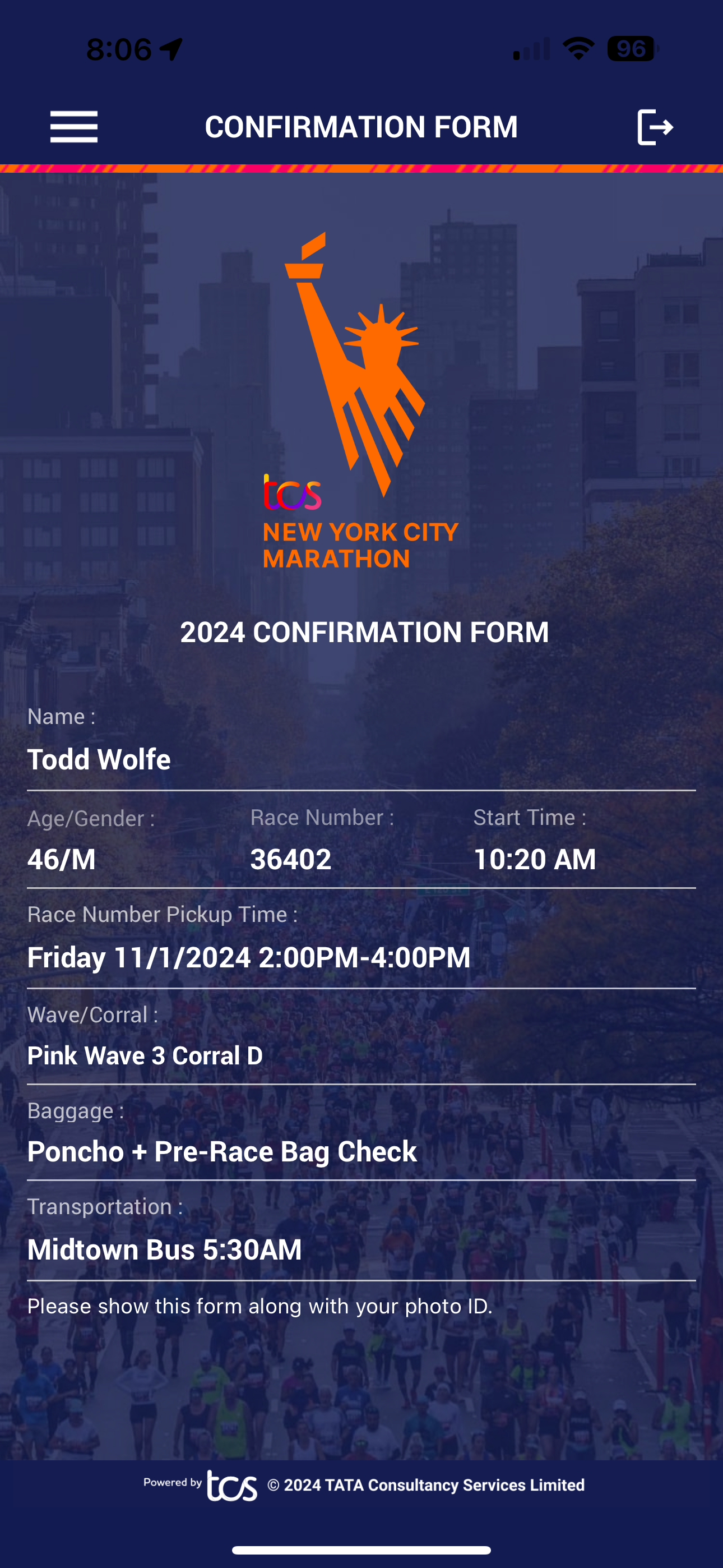 Todd and Melinda Wolfe at TCS New York City Marathon